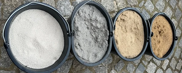Sand-Farben-feucht